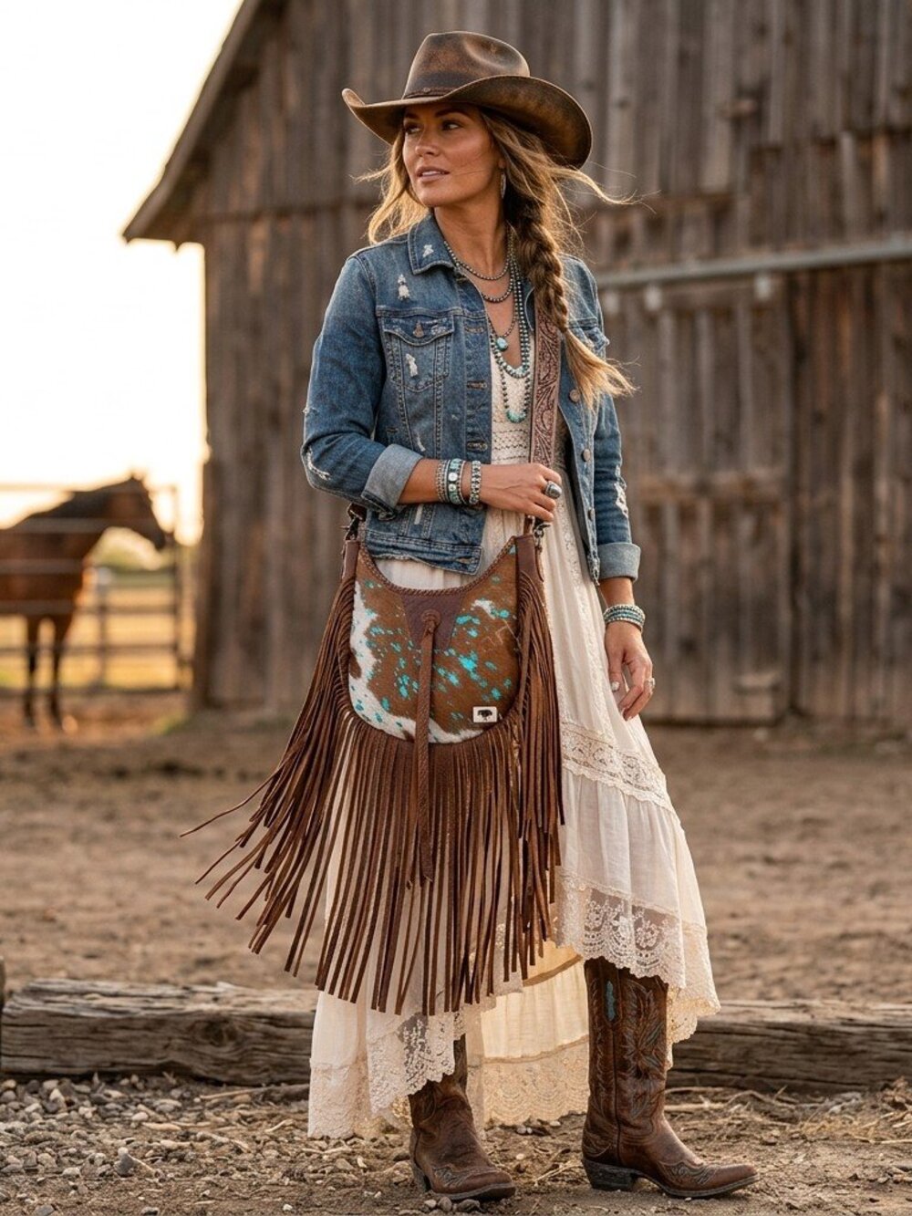 American Darling Desert Bloom Fringe Crossbody - Picture 1 of 7